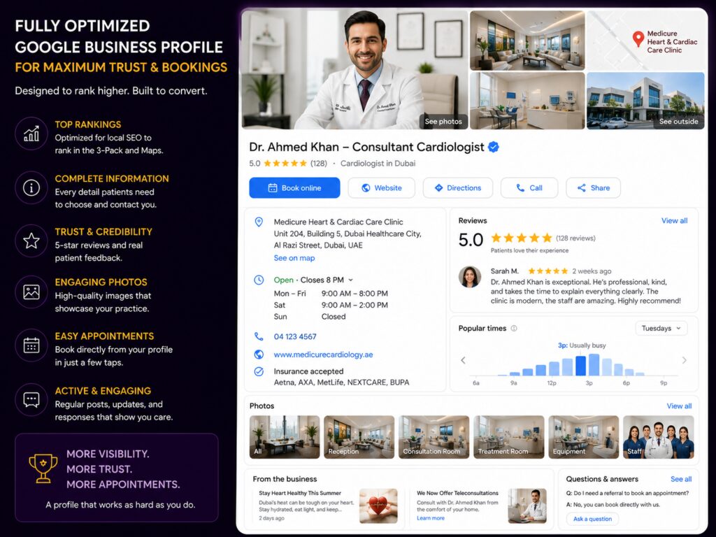 Google Business Profile optimization for doctors