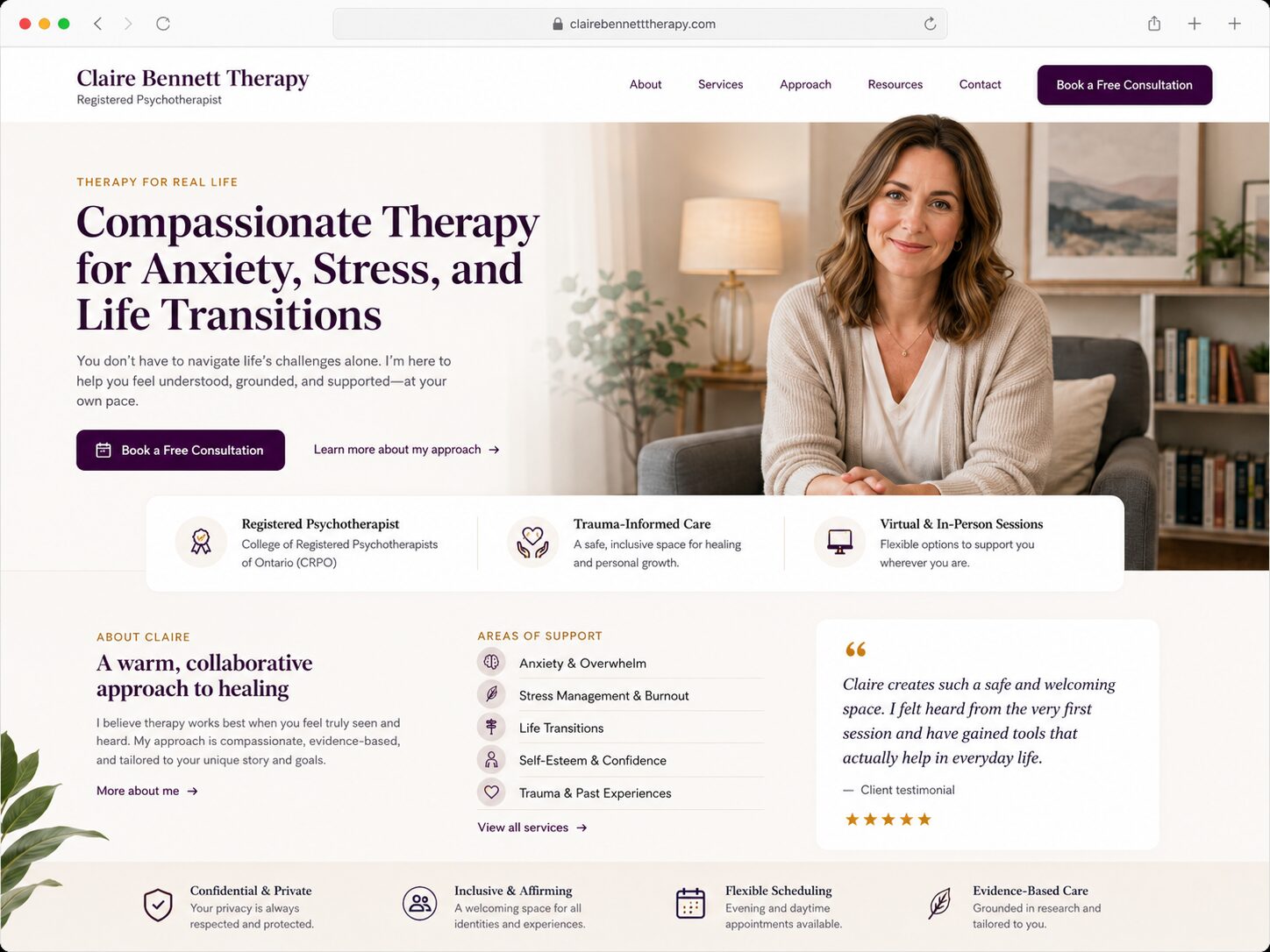 therapist website marketing